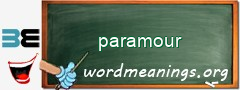 WordMeaning blackboard for paramour